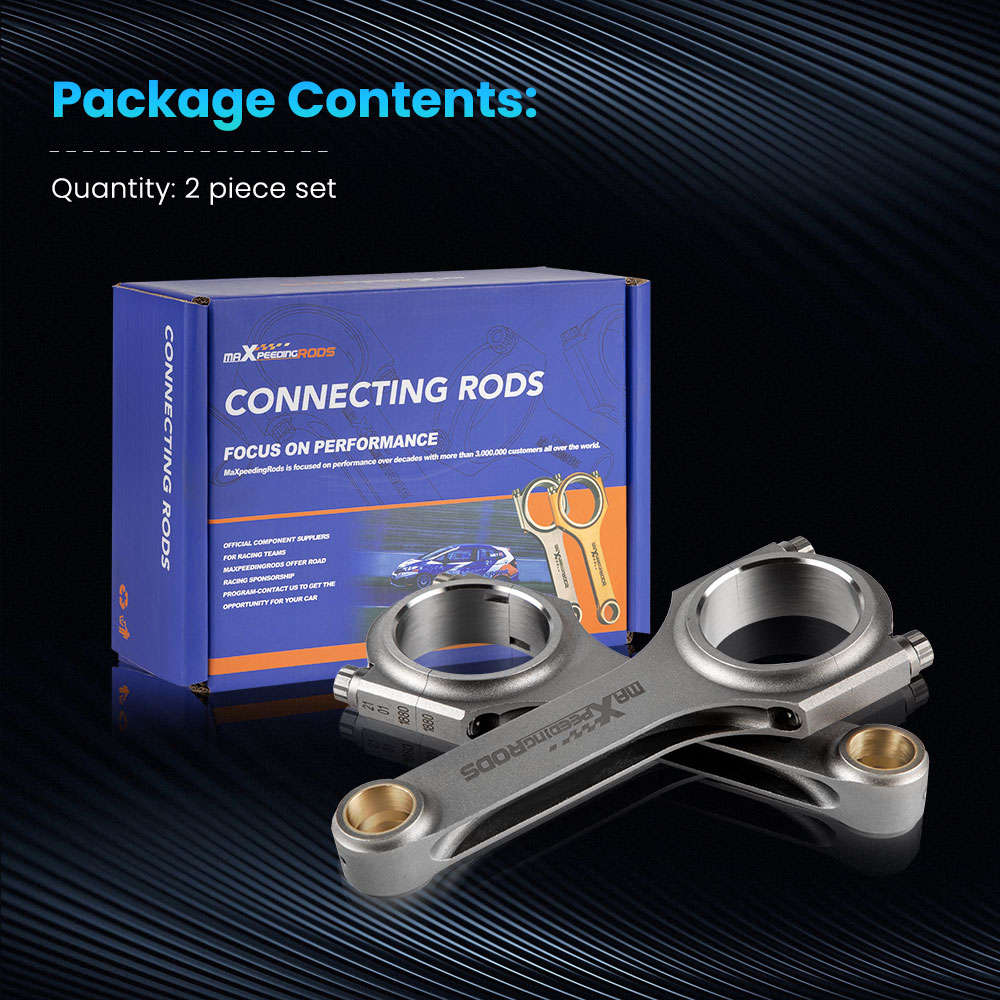 Compatible for Fiat 500 Old Model 2 cylinder 126mm ARP 2000 Connecting Rod - High Performance 4340 EN24 Pleuel Bielle H-Beam Conrod