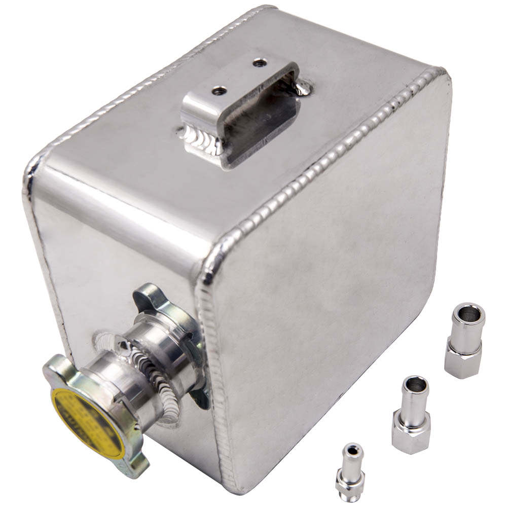 2.5 L Aluminium Alloy Water Coolant Radiator Universal Expansion Tank Overflow