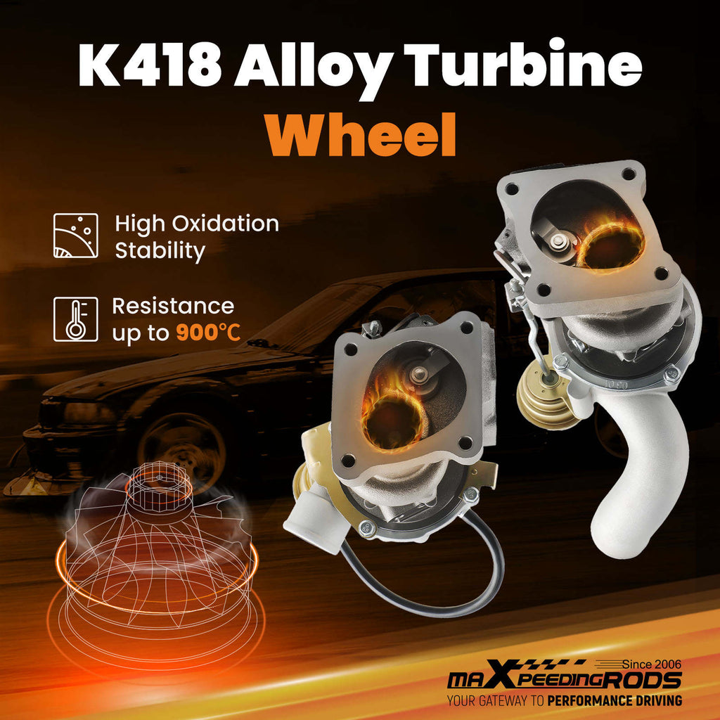K04 025 026 Twin Turbo Turbocharger compatible for AUDI RS4 S4 A4 A6 QUATTRO 2.7L 1997-2001