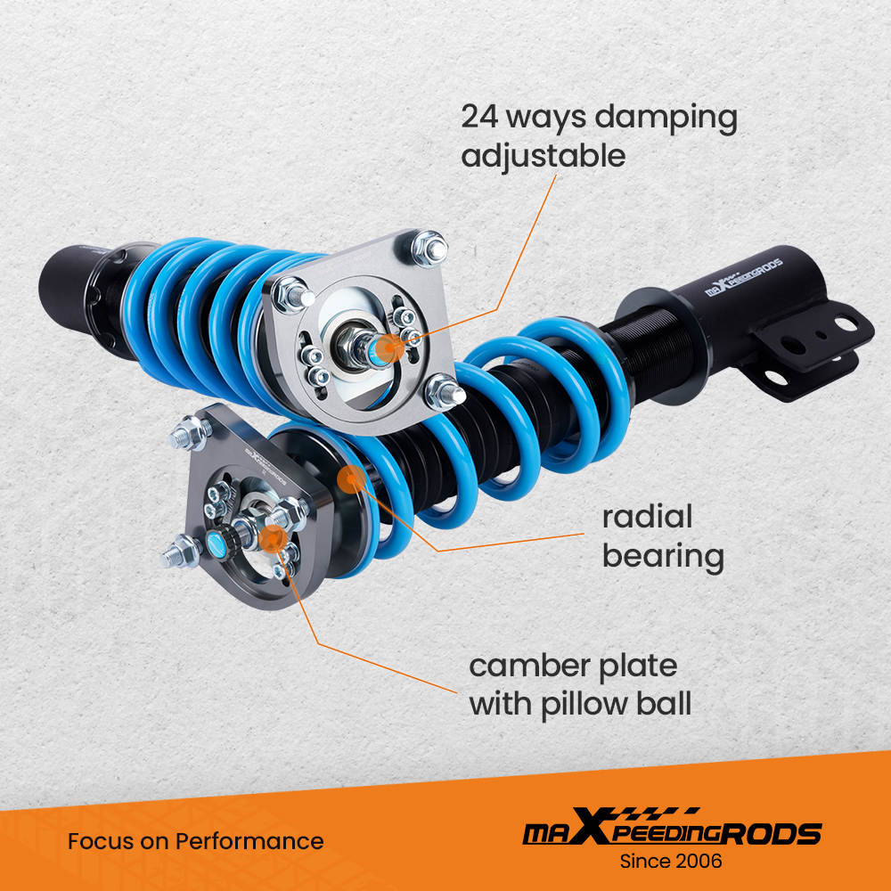 24 Ways Damping Adjustable Perfermance Coilover Compatible For Ford Mustang 4th Gen. 1994-2004lowering kit