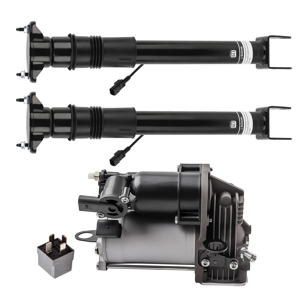 Paar Hinten Stoßdämpfer + 1 Kompressor compatible for Mercedes M ML GL Klasse W164 X164