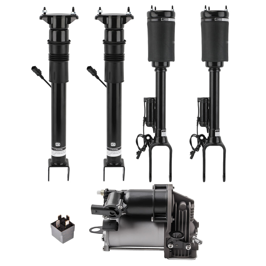 5pcs compatible for Mercedes M ML GL Klasse W164 X164 Stoßdämpfer Kompressor + Federbein