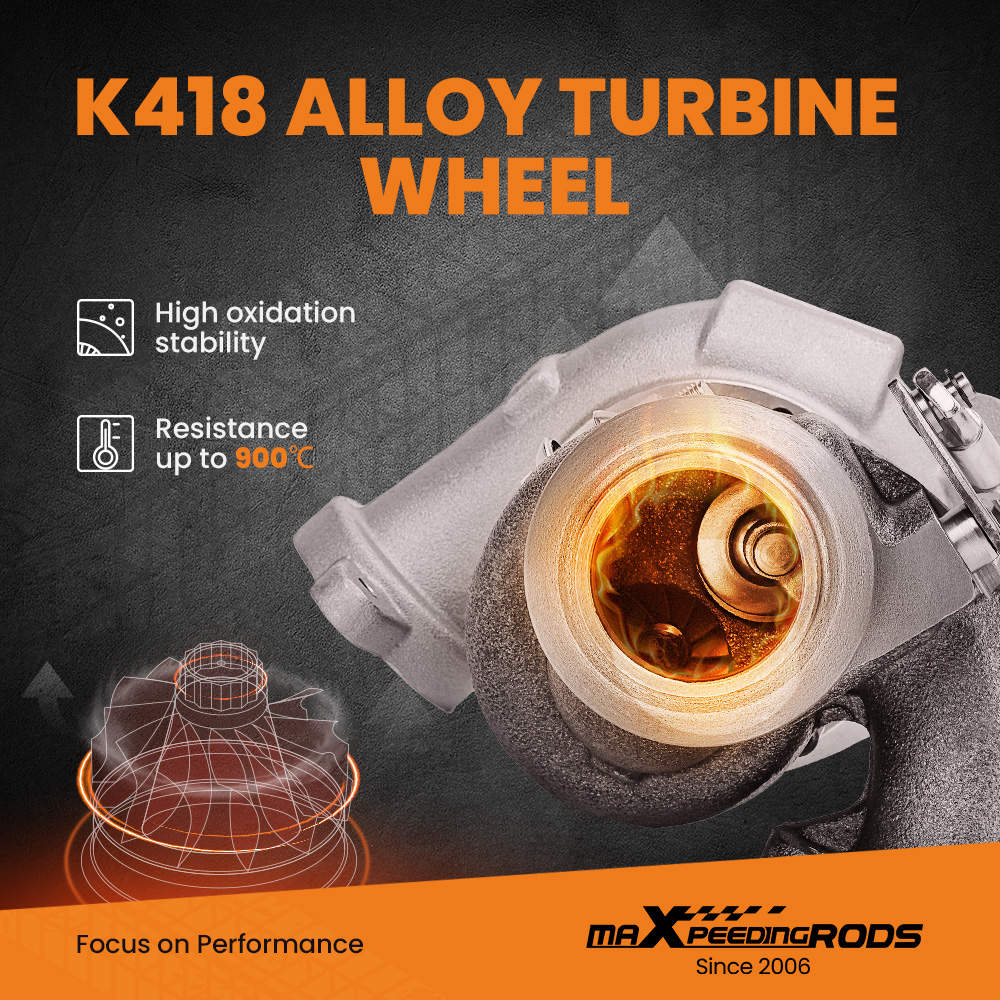 Turbocharger compatible for Citroen compatible for Peugeot Volvo Ford Focus 1.6 HDI TDCi TD025 Turbolader