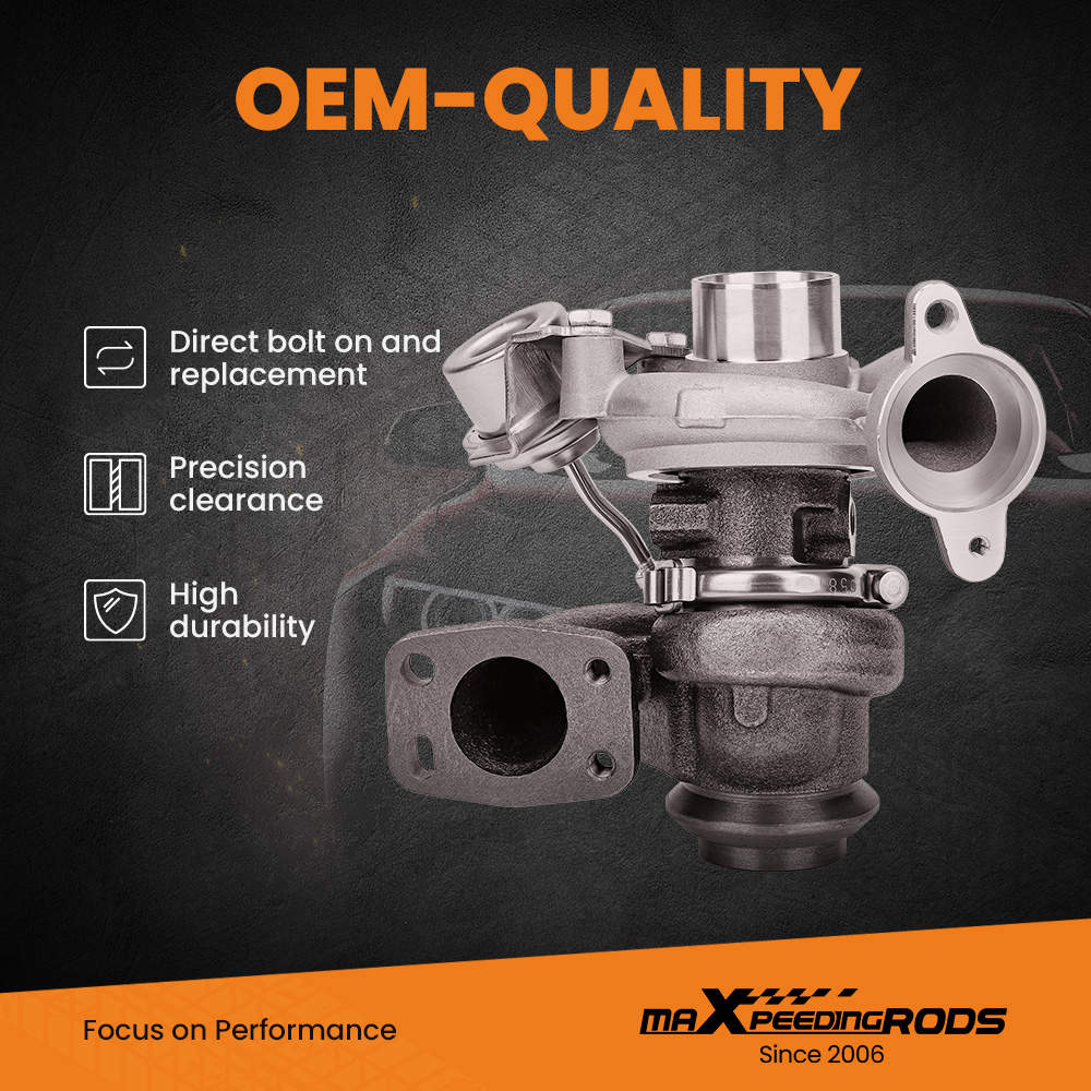 Turbocharger compatible for Citroen compatible for Peugeot Volvo Ford Focus 1.6 HDI TDCi TD025 Turbolader