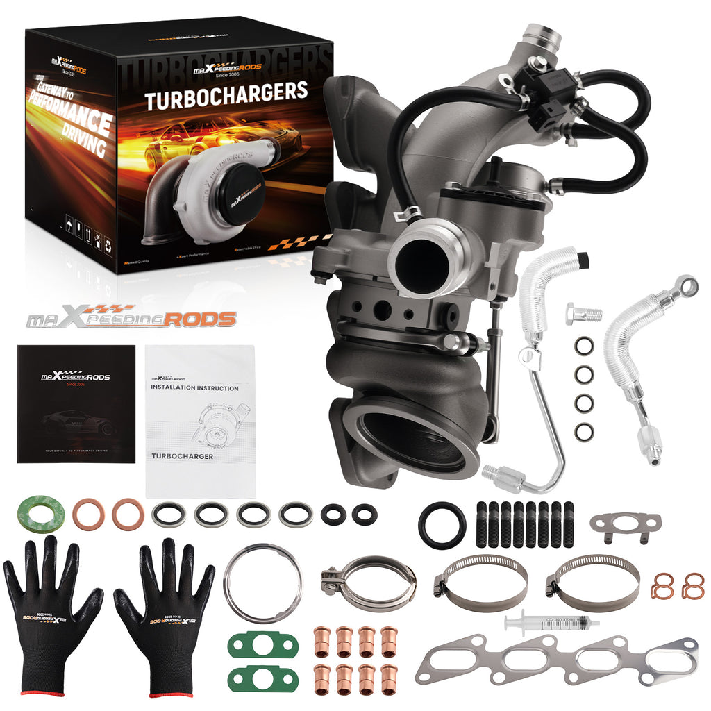 Turbocharger+Tubo de Refrigerante compatible for Chevy Cruze Sonic Trax A14NET I4 1.4L