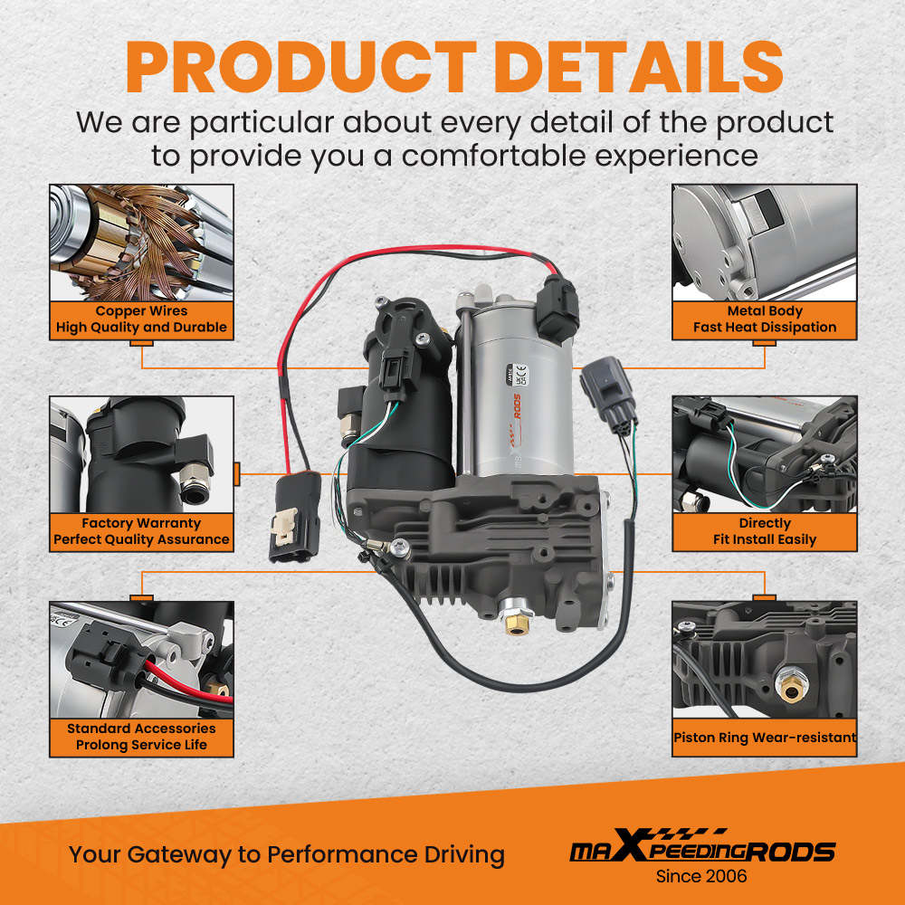 Air Suspension Compressor Pump compatible for Range Rover Sport L320 Discovery 3 LR045251