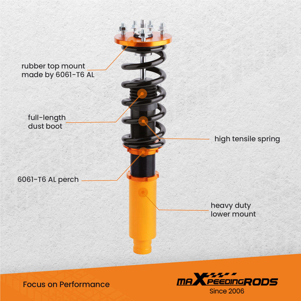 Coilover Suspension Compatible for Honda Accord 98-02 compatible for Acura 99-03 Adjustable Heihgt SPT