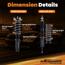 Laad de afbeelding in de galerijviewer, Voor BMW 3 Series E90 E91 E92 E93 318i 328i RWD MaXpeedingrods T7 Coilovers Strut Lowering Kit