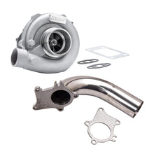Laad de afbeelding in de galerijviewer, Hybrid T3/T4 T3T4 T04E .63 A/R Turbine 5 Bolt Flange Turbo w/ Downpipe