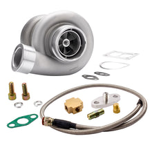 Laad de afbeelding in de galerijviewer, for GT45 Turbocharger T4 V-BAND 1.05 A / R 78Trim 600 + HP Boost + Kits de línea de alimentación de aceite