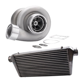 Voor GT45 T4/ T66 600+ HP Turbo V-Band + 600x300x76mm voor Mount Intercooler