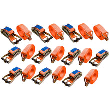 Laad de afbeelding in de galerijviewer, 10 X Heavy Duty Ratchet Tie Down Straps 5M x 50MM ×4T Transport Truck Lashing