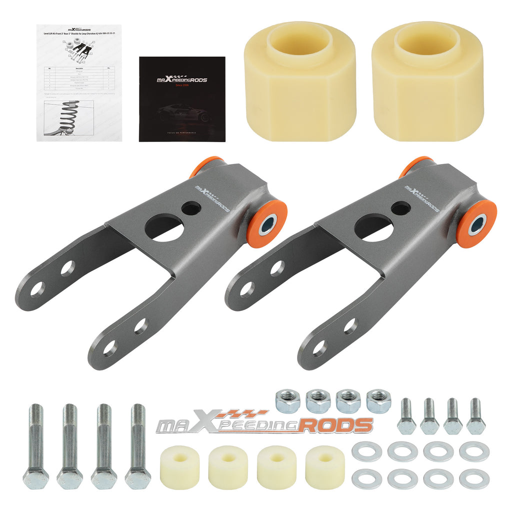 Voor 3 ＆ Achter 2 Lift Kit Spacers geschikt voor Jeep Cherokee XJ 1984-2001 4WD 4X4