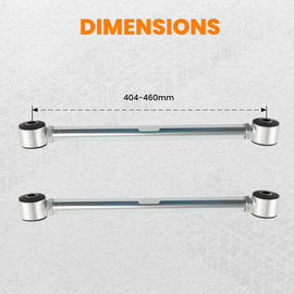 Adjustable Pair Rear Strut Rods Kit with Rubber Bushings compatible for Corvette 1963-1979