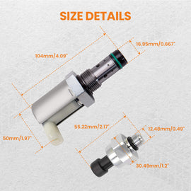 Compatible for Ford F350 450 6.0 2004 IPR and ICP Fuel Injection Pressure Regulator Sensor