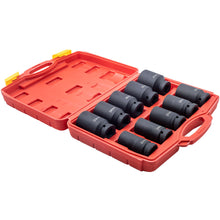 Laad de afbeelding in de galerijviewer, 10-pcs 22-41MM 3/4 Inch Drive 6-point Metric Deep Impact Socket Set Long Reach