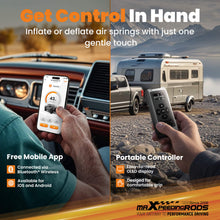 Laad de afbeelding in de galerijviewer, maXpeedingrods Wireless On Board Air Compressor System App and Remote Control 120 PSI Heavy Duty Air Compressor Kit for Trucks Pickups Trailers Vans