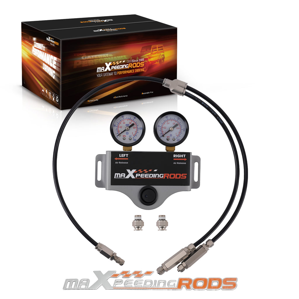 Air Ophanging Dual Circuit Controller voor Camper Van Motorhome met Gauges