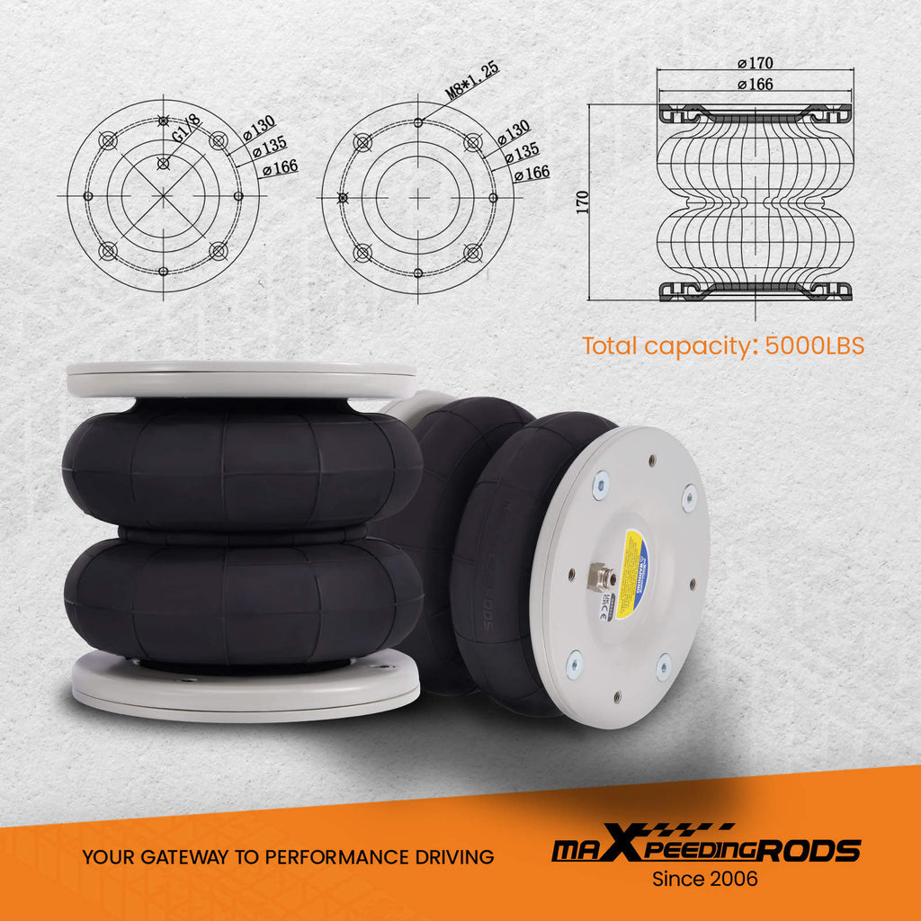 Air suspension kit compatible for Fiat Ducato 1994-2024 X250 X290 4000kg with Comp
