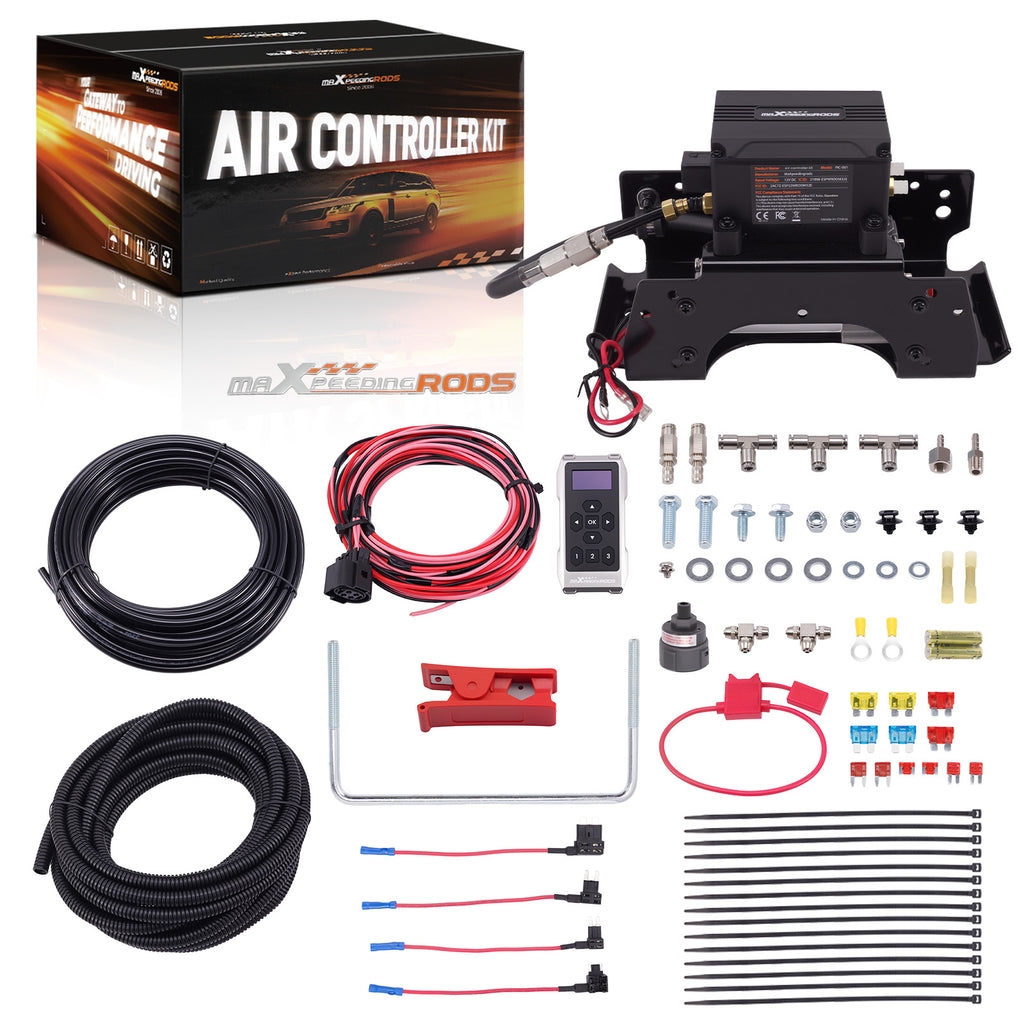 Wireless Universal AIr Spring Bag Compressor Controller Kit Motorhome Dual-path
