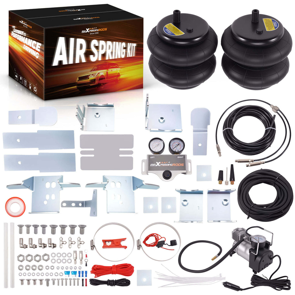 Air Spring Bag Suspension Kit W/ Dual Gauge compatible for VW Crafter LT35 2006-2017 Rear