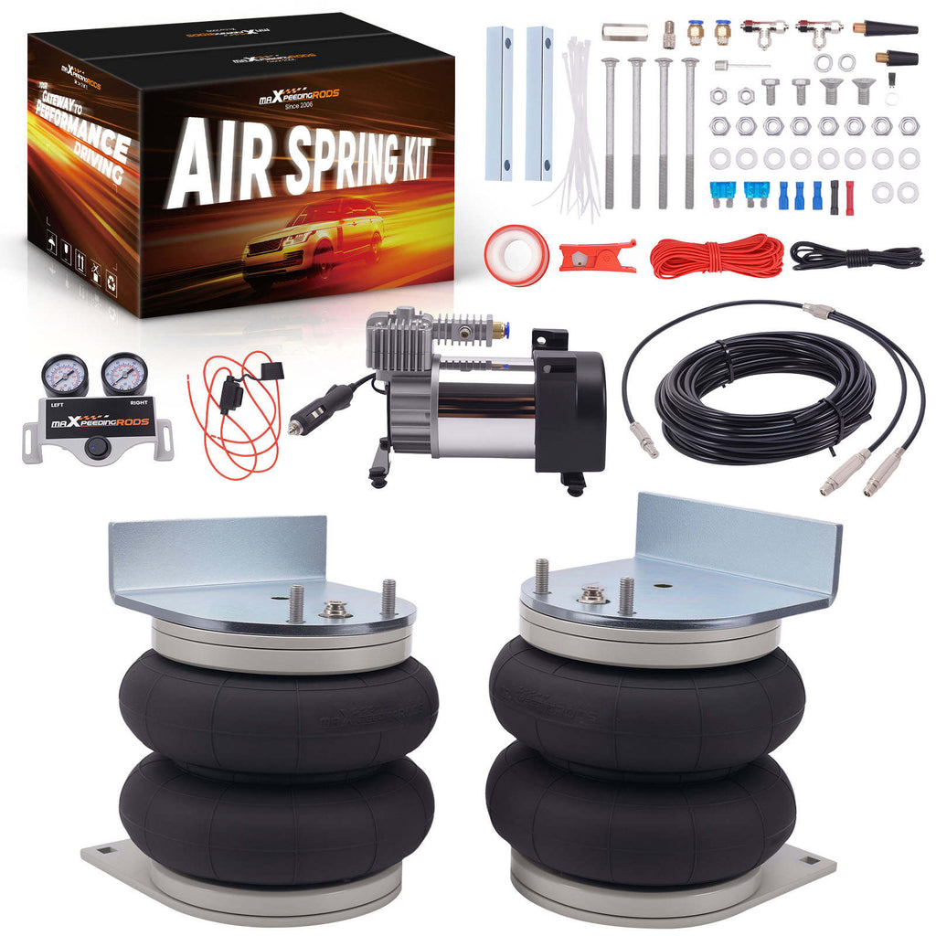 Air Suspension Kit W/ Compressor Dual Gauge compatible for Renault Master 2010-2024 4000KG