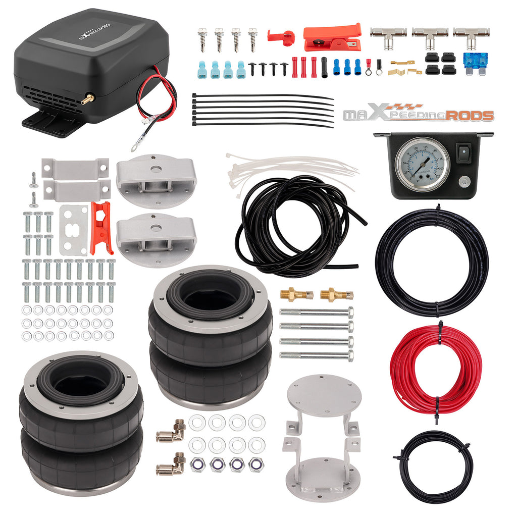 Luftfeder Hinten + 12V Kompressor Kontroller Kitfor compatible for Toyota Hilux 4WD 2005-2015