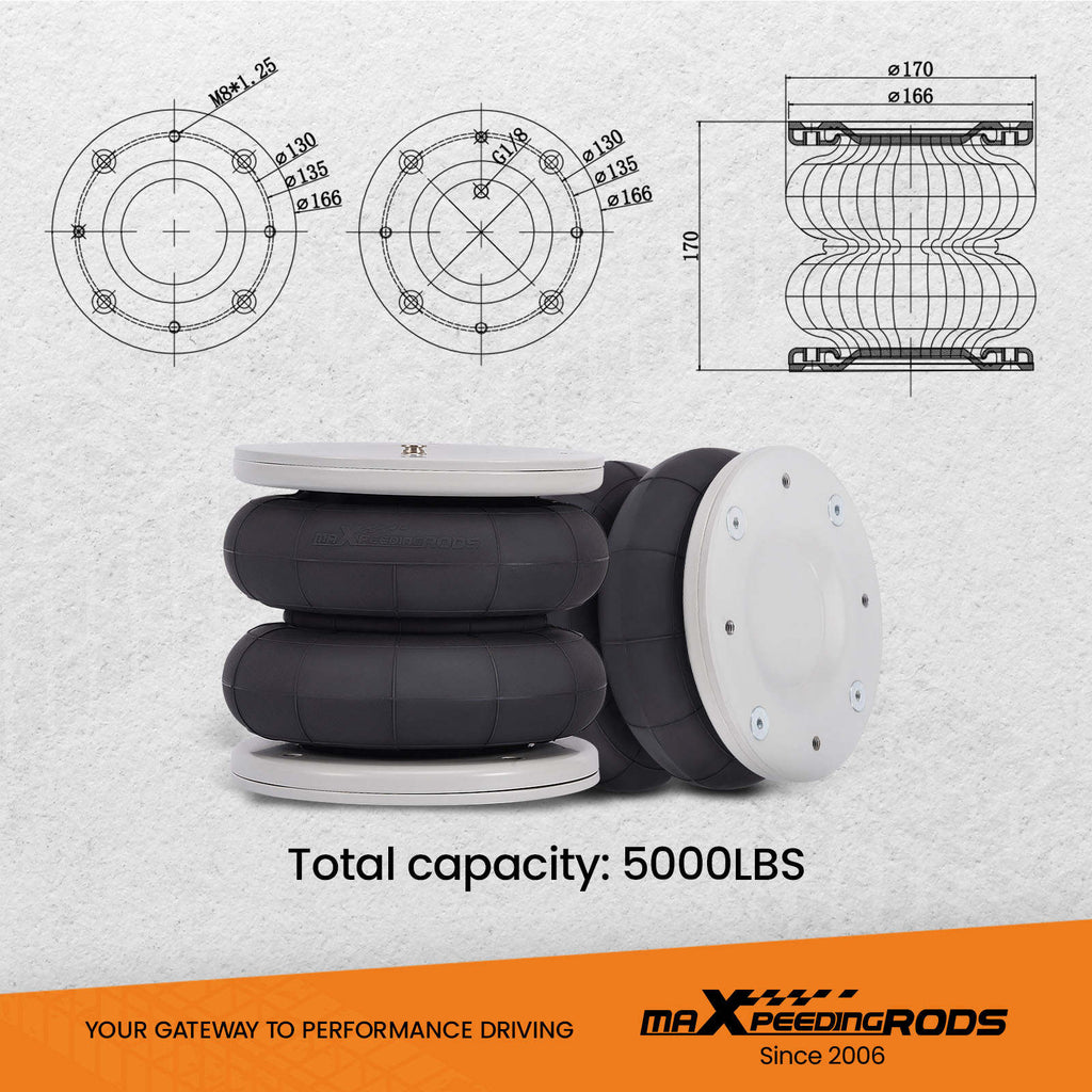 Rear Air Spring Bag Suspension Kit compatible for Renault Master X70 compatible for FWD 1998-2010 4 ton