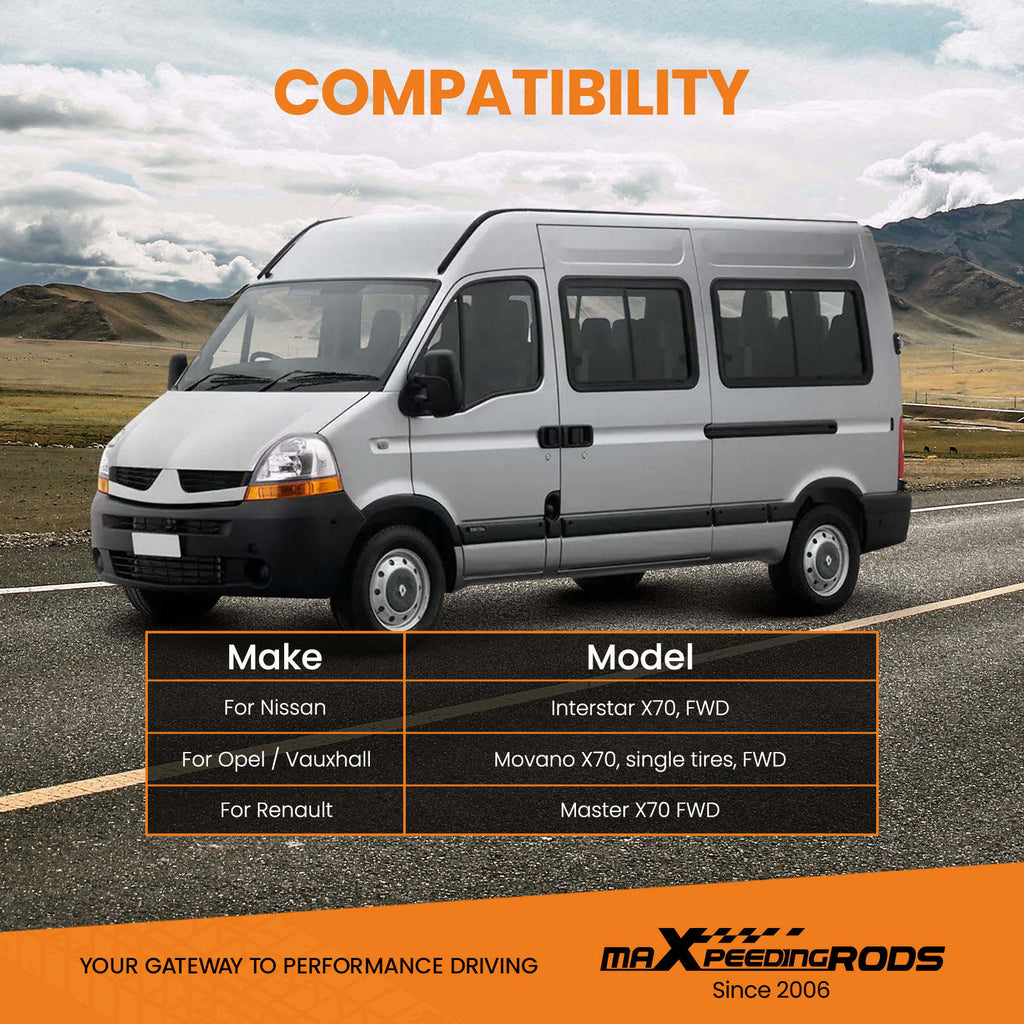 Rear Air Spring Bag Suspension Kit compatible for Renault Master X70 compatible for FWD 1998-2010 4 ton
