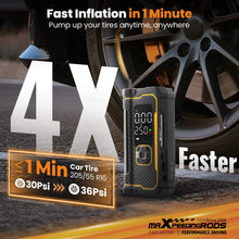 Laad de afbeelding in de galerijviewer, maXpeedingrods Tire Inflator Portable Air Compressor 150PSI Cordless Car Tire Air Pump with Digital Dual Displays, LED Light, Auto Shut-Off, Memory Function, Air Pump for Car, Bike, Motorcycle, Ball