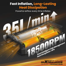 Laad de afbeelding in de galerijviewer, maXpeedingrods Tire Inflator Portable Air Compressor 150PSI Cordless Car Tire Air Pump with Digital Dual Displays, LED Light, Auto Shut-Off, Memory Function, Air Pump for Car, Bike, Motorcycle, Ball