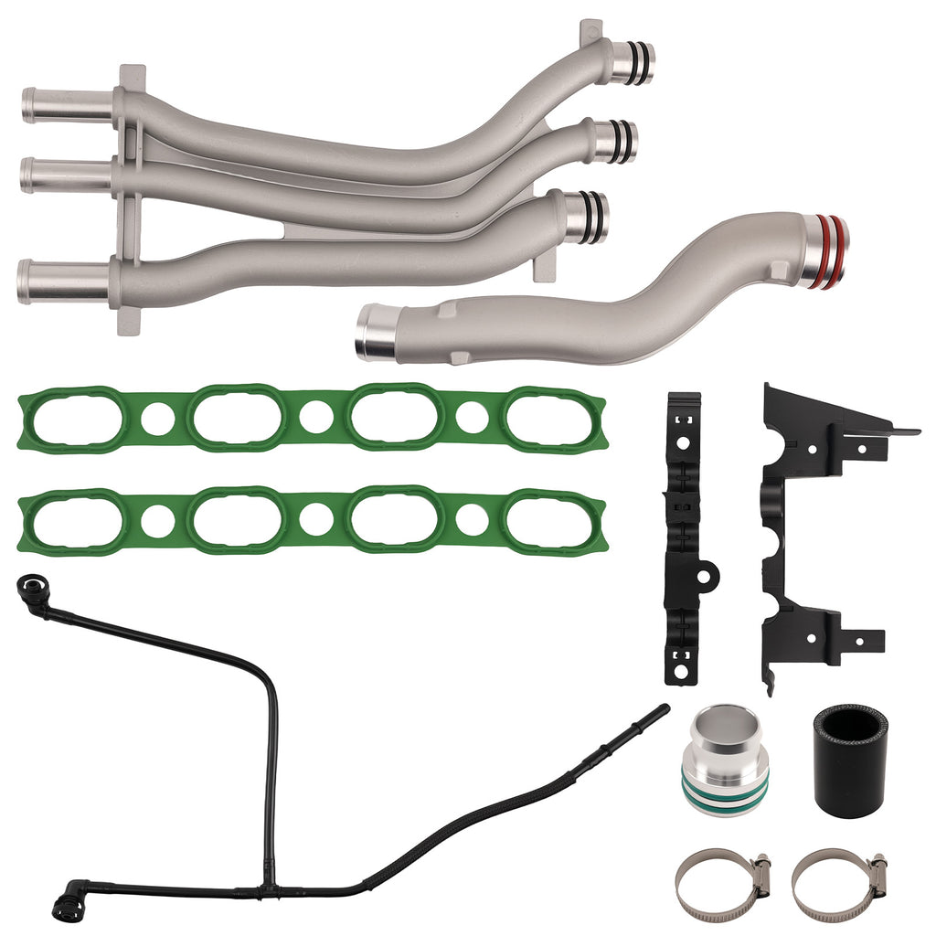 Aluminium Coolant Pipe Kit geschikt voor Porsche Cayenne 4.5L V8 2003-2006 94810601603