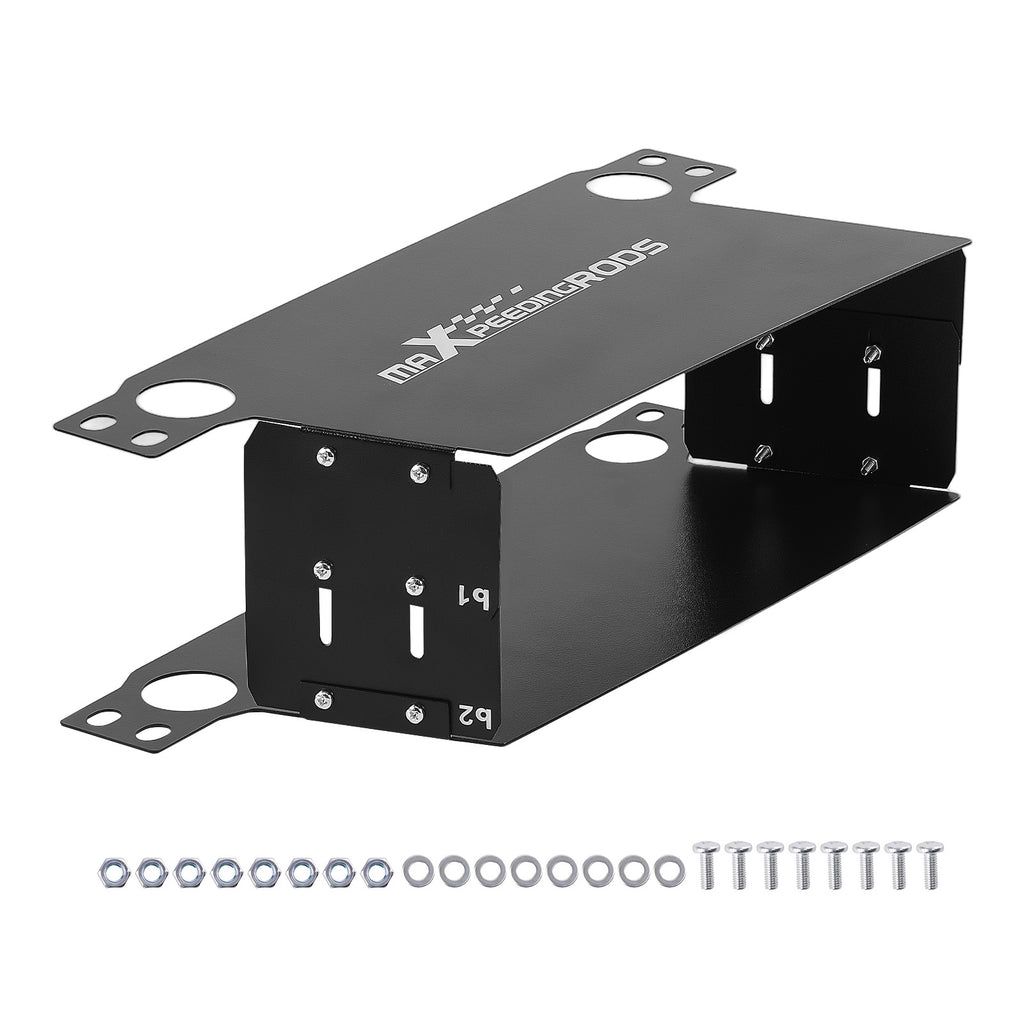 Adjustable Oil Cooler Air Guide voor 7-13 Row Universal Black Alloy Complete Kit