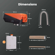 Laad de afbeelding in de galerijviewer, 5kw Diesel Heater 12V Diesel Heater LCD Switch For RV For Van Trailers Trucks-Maxpeedingrods