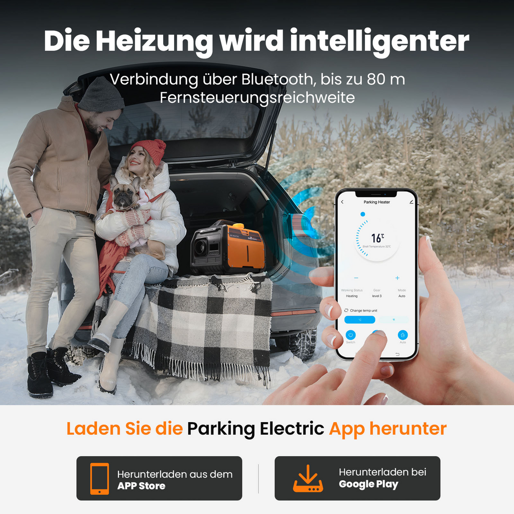Diesel Heater 12v 2kw-5kw Heater Bluetooth® App Control Heateing Convenient for RV for Van