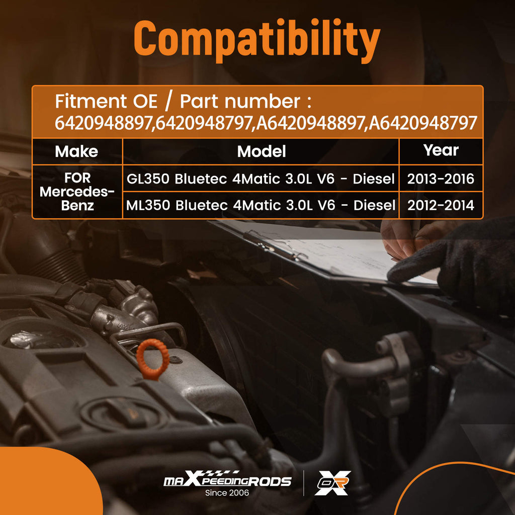 Air Channel Assembly compatible for Mercedes GL350 ML350 Bluetec V6 2012-16 6420948897