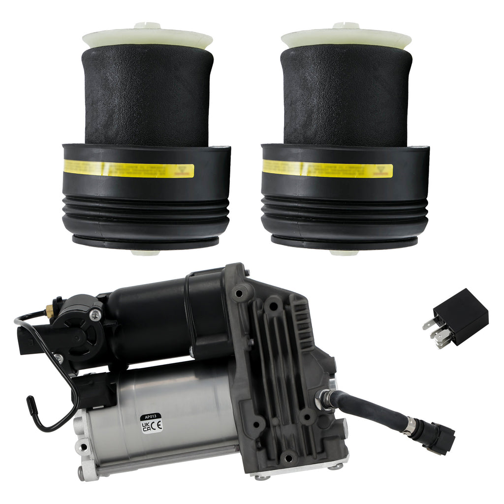 Achter Air Ophanging Compressor Pump + Bellows geschikt voor BMW X5 X6 E70 E72 2007-2013