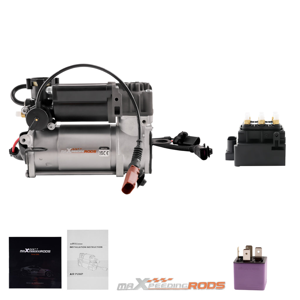 Kompressor + Ventilblock + Relais compatible for Audi A8 D3 Benziner 4E 4E0616007B