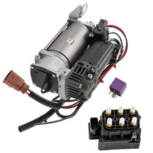 Laad de afbeelding in de galerijviewer, Luftfederung Kompressor compatible for Audi A6 C6 4F + Ventilblock 4F0616005A 4f0616013