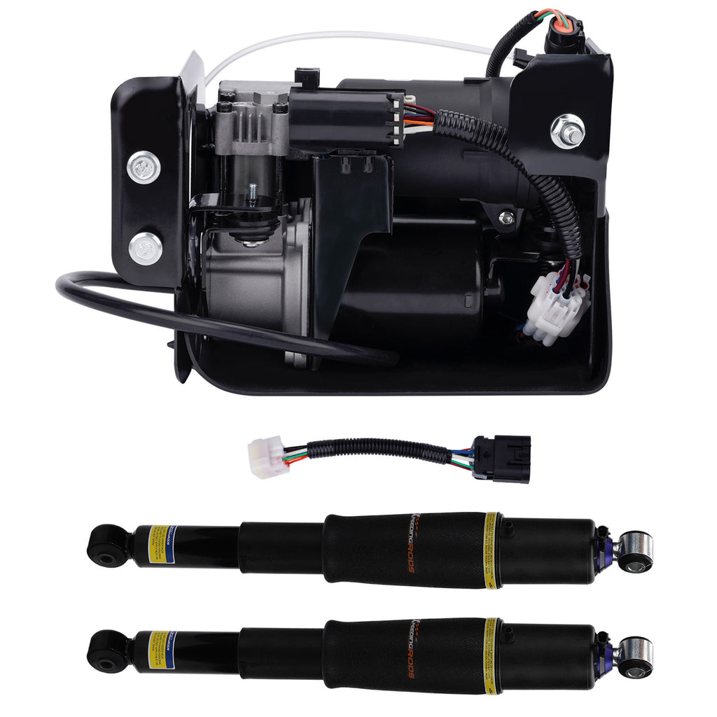 Kit compatible for Chevrolet Tahoe With Z55 Ressort dair Shock + Pompe de Compresseur
