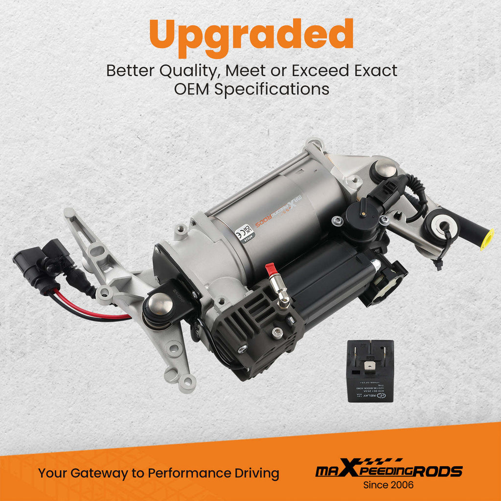 Air Suspension Compressor W/ Bracket compatible for Porsche Cayenne compatible for VW Touareg 7L0616007B