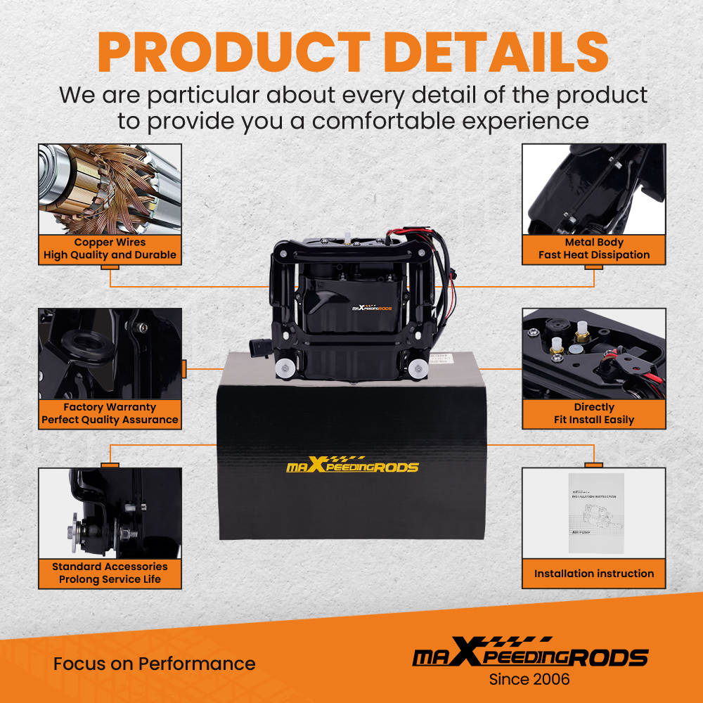 Air Suspension Compressor Pump compatible for Porsche Panamera 970 2010-2015 97035815107