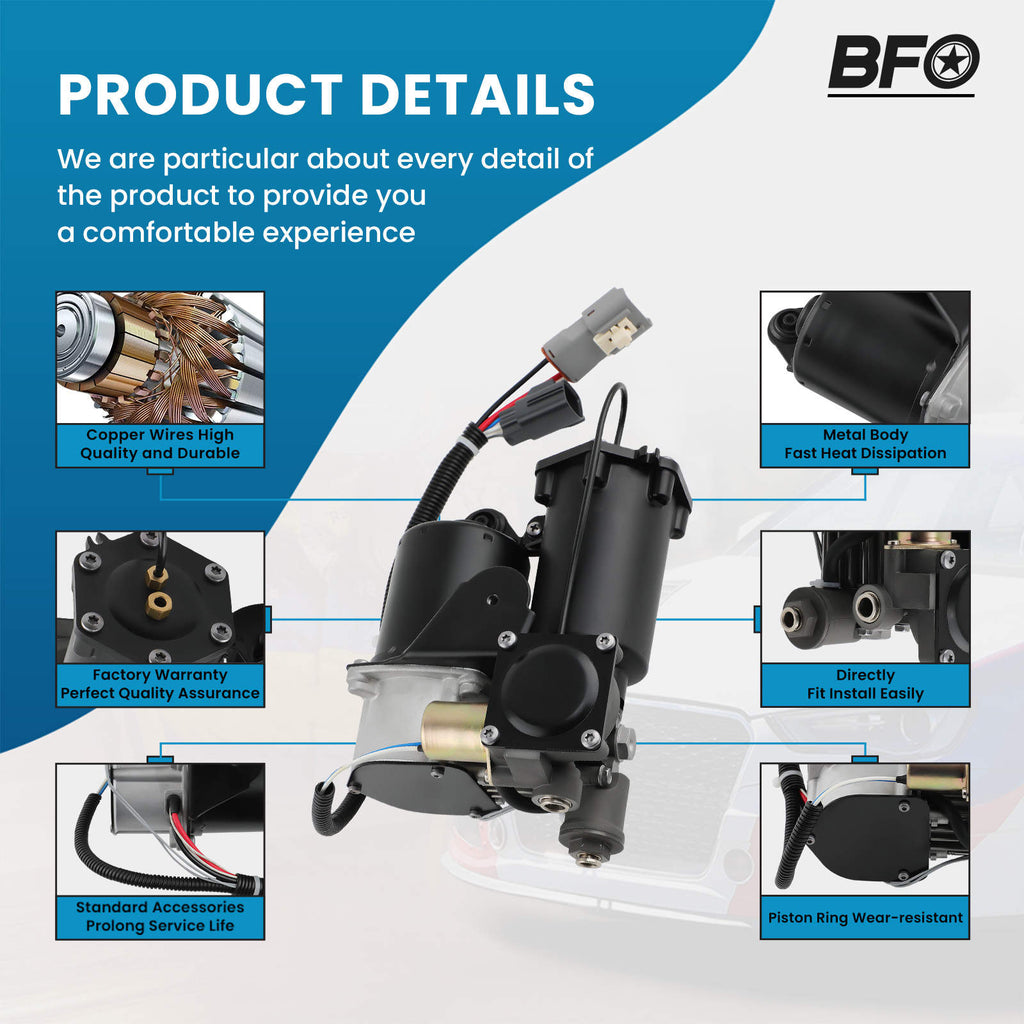 Air Suspension Compressor Pump compatible for Range Rover Sport 2.7 3.0 3.6TD 5.0 compatible for V8 DA3964