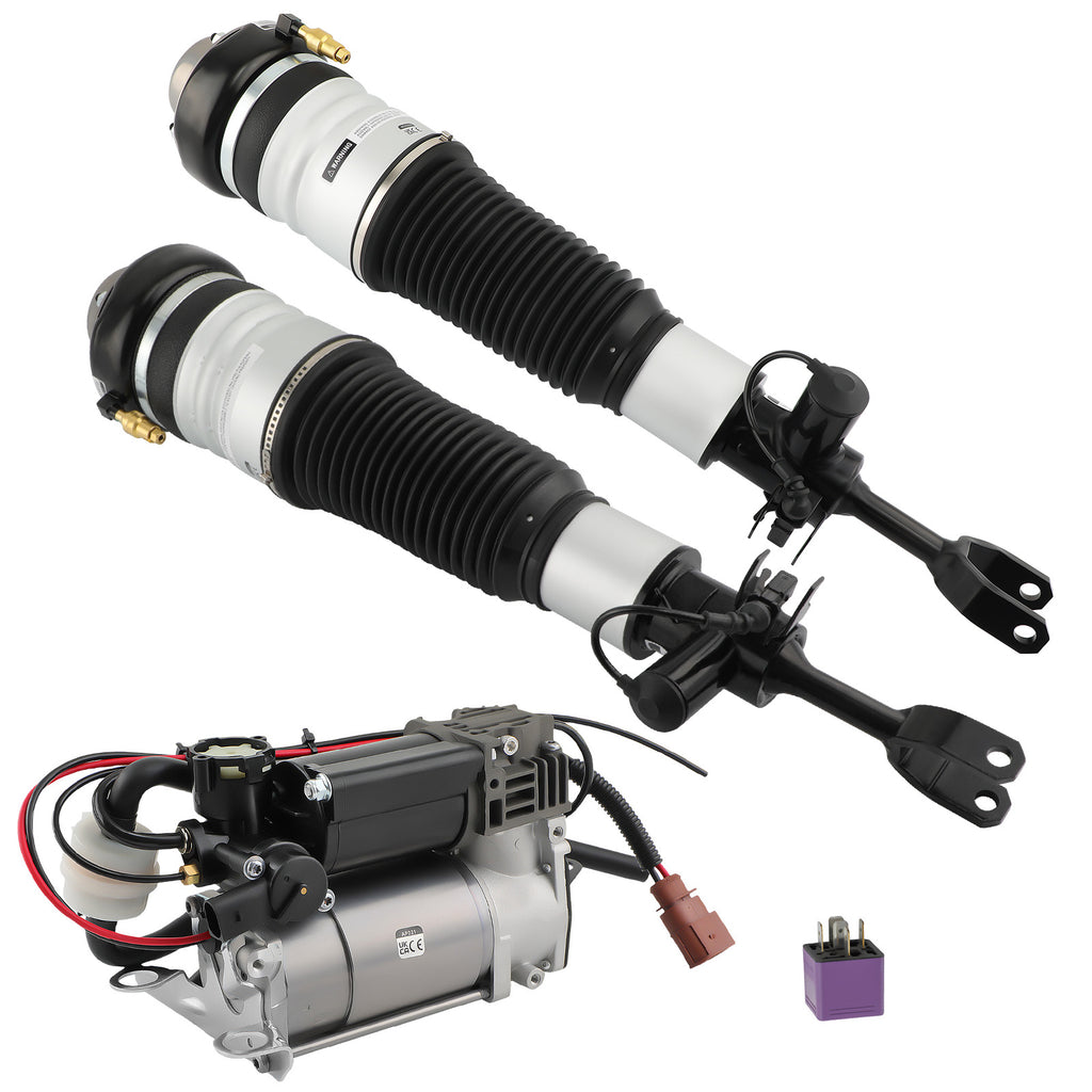 3x compatible for Audi A6 C6 05-11 Luftfederung Federbeine +Kompressor 4F0616039 4F0616040