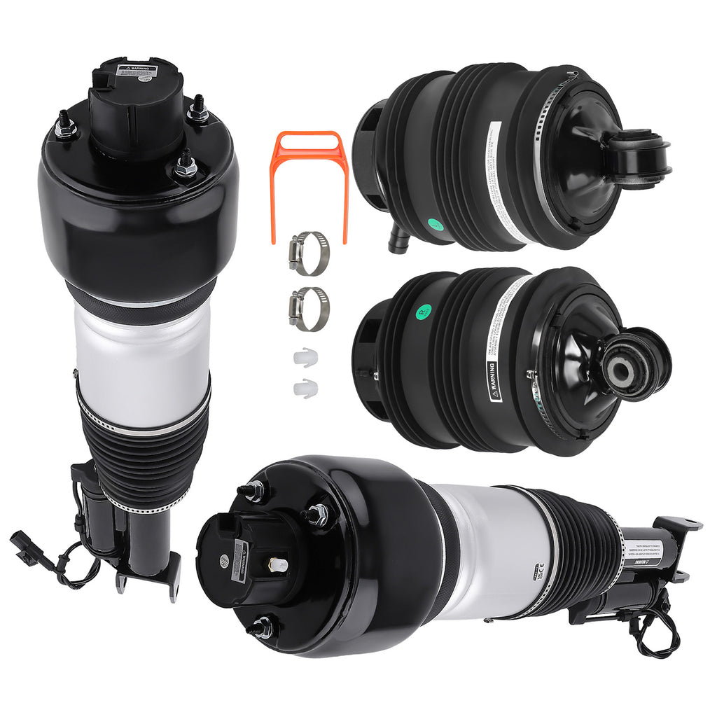 4x Voor Achter Air Ophanging Spring Shock Strut Kit geschikt voor Mercedes W211 S211 C219
