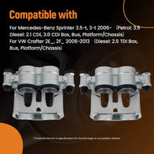 Laad de afbeelding in de galerijviewer, 2x Front Brake Calipers compatible for VW Crafter compatible for Mercedes-Benz Sprinter 3.5-t, 3-t 2006-