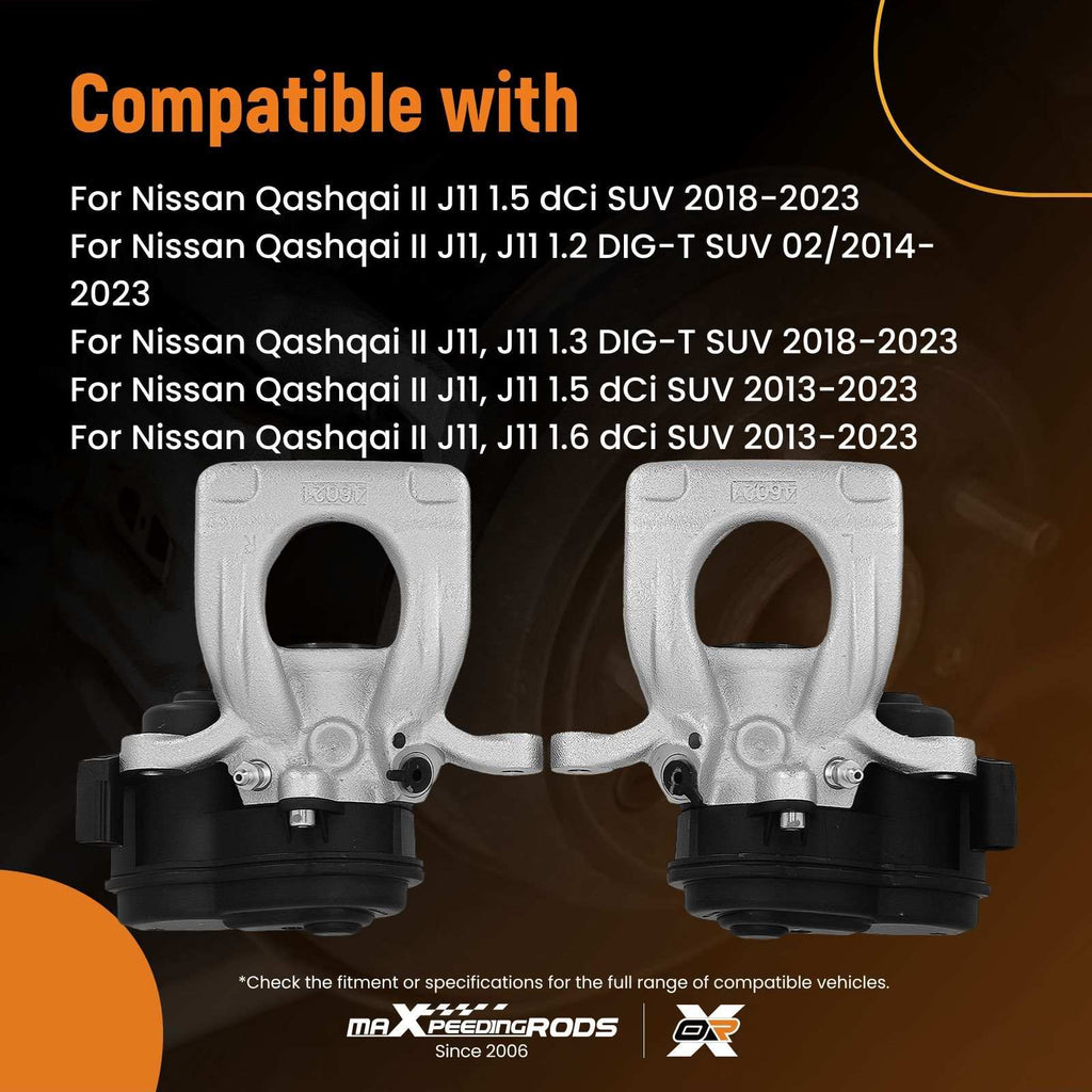 Pair Rear Disc Brake Caliper compatible for Nissan Qashqai J11 compatible for Renault Kadjar HA HL 344968