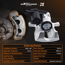 Load image into Gallery viewer, Electronic Brake Caliper Rear Left compatible for Audi A4 B8 A5 8F7 8T3 8TA 8K0615403 300mm