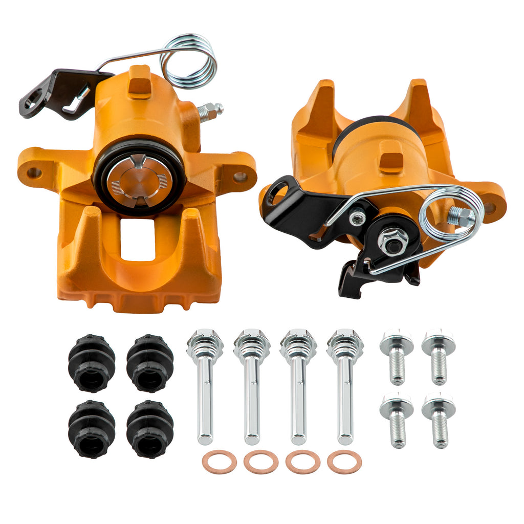BRAKE CALIPER Achter Links+Rechts Kit geschikt voor VW GOLF MK4 1JBEETLE 9C 1Y POLO Orange