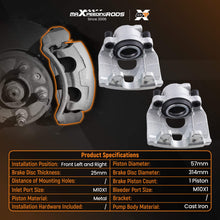 Laad de afbeelding in de galerijviewer, Front Left Right Brake System compatible for Audi A4 Allroad A5 2007-17 344302 430571 314mm
